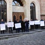 «Азербайджан оккупант» — перед зданием МИД Грузии прошла акция протеста